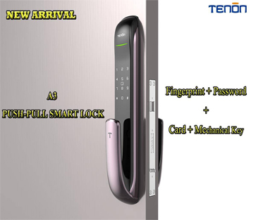 Fechadura automática da porta da impressão digital TENON A3 Push-pull